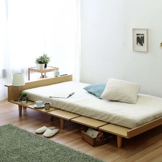 ローベッド シングル マットレス付き コンセント USB - flatoo(フラトゥー)コンパクト商品専門店