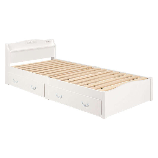 ベッド 可愛い 白 シングル お姫様系 組み立て 簡単 - flatoo(フラトゥー)コンパクト商品専門店