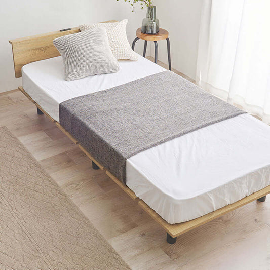 ローベッド セミダブル マットレス付き シングル すのこ コンセント付き flatoo(フラトゥー )コンパクト商品専門店