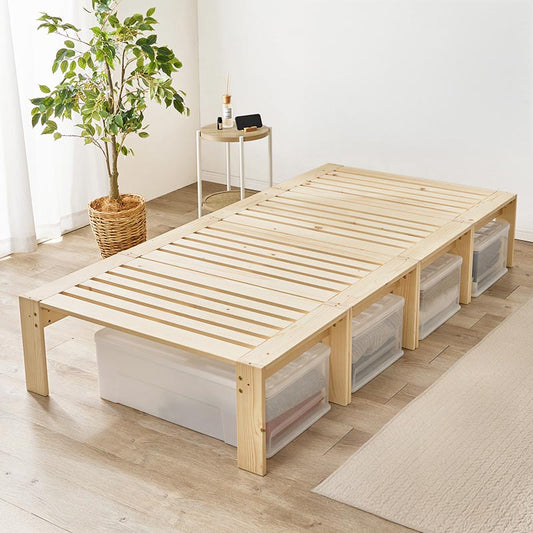 ベッド シングル すのこベッド 多機能 3WAY 分割式 木製 ベンチ シェルフ 分割 収納
