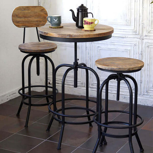 バーテーブル 丸 おしゃれ 幅60cm 昇降 高さ調整 一人暮らし flatoo(フラトゥー )コンパクト商品専門店