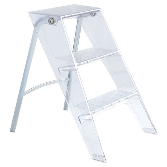 クリアスツール 透明 折りたたみ 脚立 ディスプレイ flatoo(フラトゥー)コンパクト商品専門店