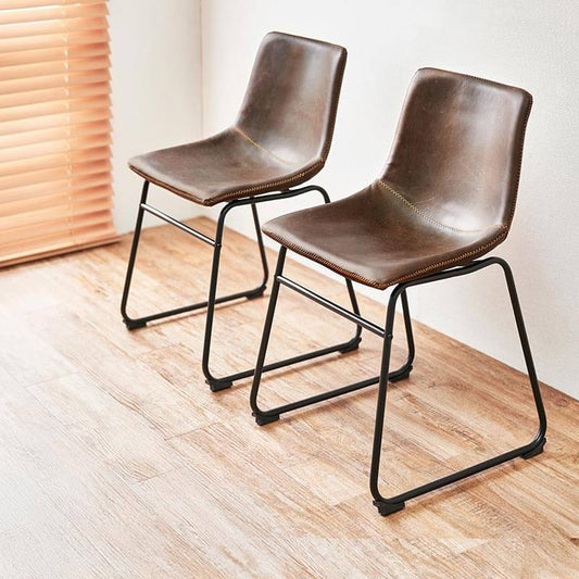 ヴィンテージ ダイニングチェア おしゃれ カフェ風 2脚セット flatoo(フラトゥー )コンパクト商品専門店