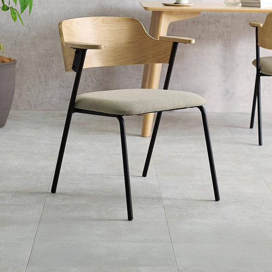 ダイニングチェア アイアン 合皮 肘掛け 木製 カフェ風 食卓 椅子 おしゃれ flatoo(フラトゥー )コンパクト商品専門店