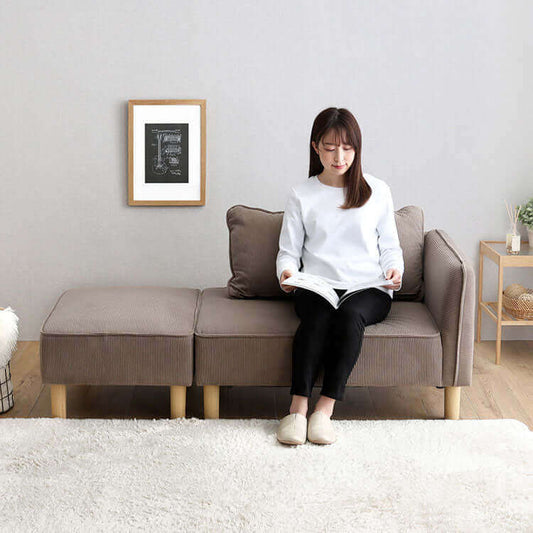 カウチソファ コンパクト 一人用 ワンルーム コーディロイ - flatoo(フラトゥー)コンパクト商品専門店