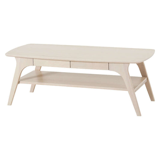 センターテーブル 110cm 長方形 おしゃれ 角丸 棚付き flatoo(フラトゥー )コンパクト商品専門店