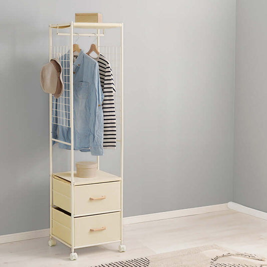 ハンガーラック スリム クローゼット 省スペース キャスター - flatoo(フラトゥー)コンパクト商品専門店