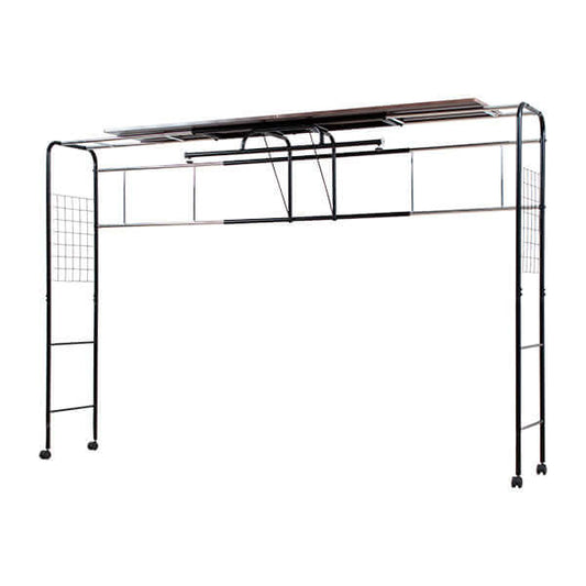 ベッドラック 後付け ハンガーシェルフ 伸縮 上棚 - flatoo(フラトゥー)コンパクト商品専門店