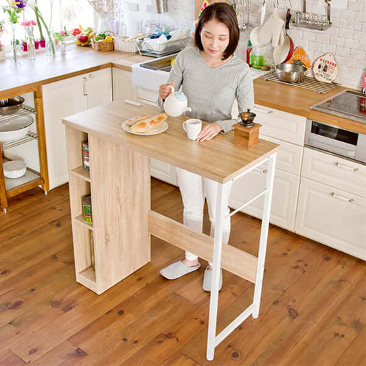 キッチンカウンター スリム 高さ100cm 奥行45 ゴミ箱 対面 収納 flatoo(フラトゥー )コンパクト商品専門店