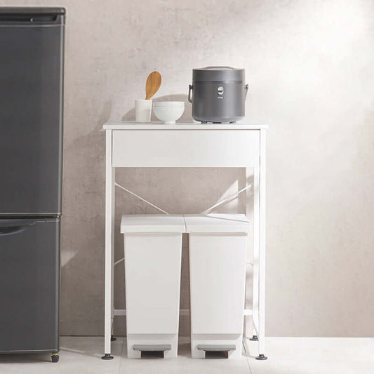 ゴミ箱上ラック 幅60 高さ85 レンジ台 作業台 引き出し flatoo(フラトゥー)コンパクト商品専門店