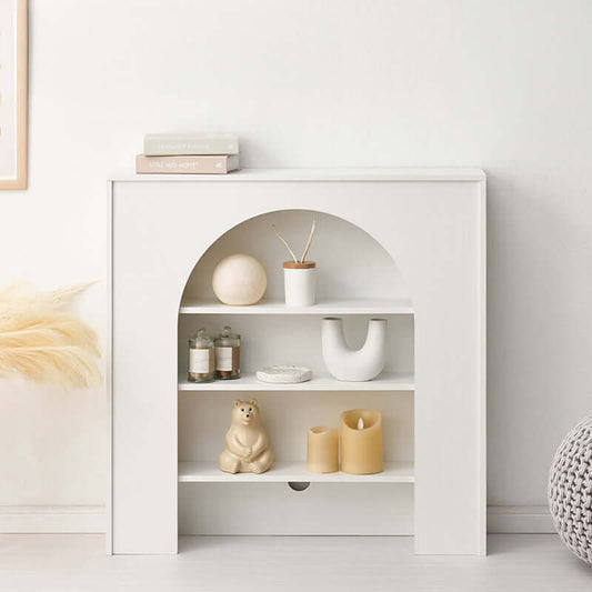 マントルピース かわいい 白 韓国 幅60 80cm リビング 収納 ディスプレイ flatoo(フラトゥー )コンパクト商品専門店