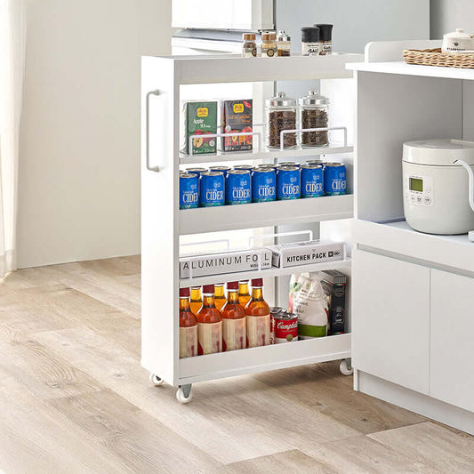 隙間収納 ロータイプ キッチン ワゴン スリム 幅20cm 16cm 12cm flatoo(フラトゥー )コンパクト商品専門店