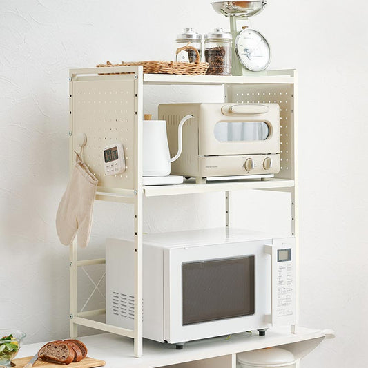 レンジラック 幅50 幅60cm 2段 伸縮 レンジ上 キッチン収納 収納棚 おしゃれ