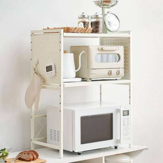 レンジラック 幅50 幅60cm 2段 伸縮 レンジ上 キッチン収納 収納棚 おしゃれ flatoo(フラトゥー )コンパクト商品専門店