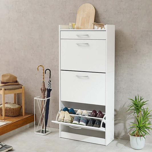 シューズラック スリム 斜め 扉付き 狭い玄関 おしゃれ flatoo(フラトゥー)コンパクト商品専門店