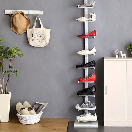 シューズラック 突っ張り 棒 スリム 棚 ブーツ ディスプレイ flatoo(フラトゥー)コンパクト商品専門店