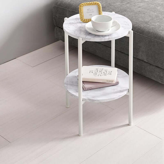 サイドテーブル おしゃれ ベッド ソファ 寝室 丸 小さい 大理石 flatoo(フラトゥー )コンパクト商品専門店