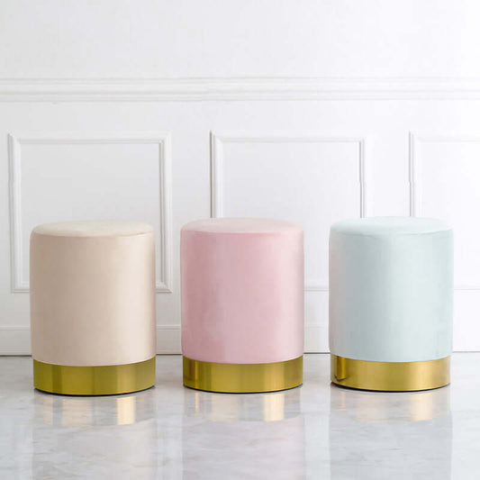 スツール 韓国インテリア 美容室 サロン おしゃれ 丸 高さ45cm ベロア flatoo(フラトゥー )コンパクト商品専門店