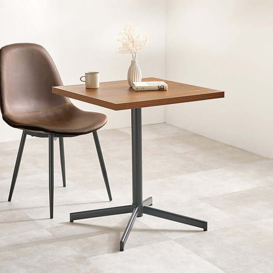 カフェテーブル 四角 60cm 一人暮らし 一本脚 アイアン flatoo(フラトゥー )コンパクト商品専門店