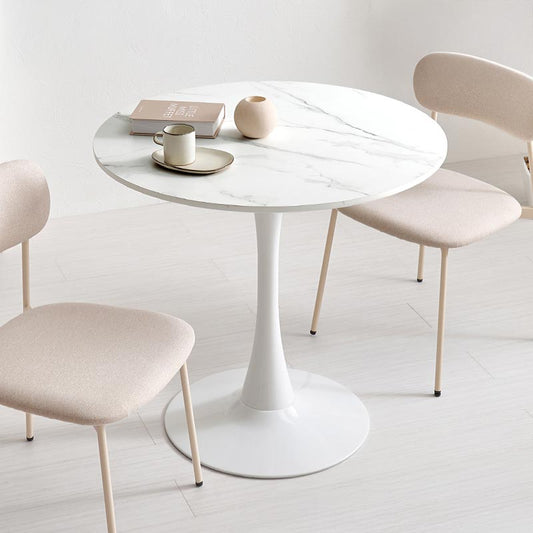 カフェテーブル 丸 60cm 70cm 80cm 白 大理石 韓国インテリア おしゃれ 2人用 一本脚
