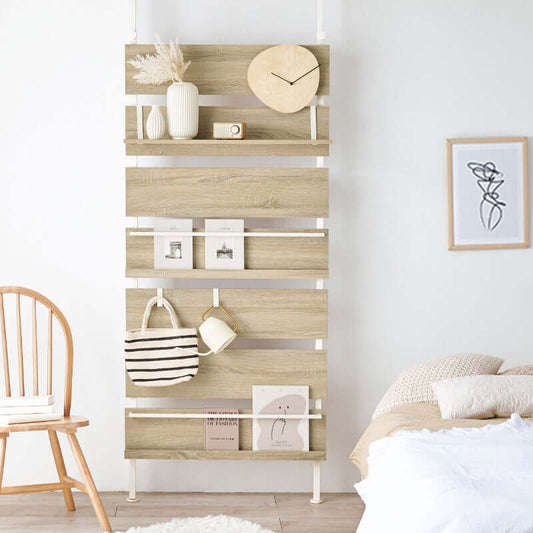 ウォールラック 突っ張り 幅80cm マガジンラック 棚 ディスプレイ flatoo(フラトゥー )コンパクト商品専門店