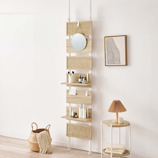 ウォールラック 幅40cm 突っ張り 奥行20 ラタン 韓国 - flatoo(フラトゥー)コンパクト商品専門店