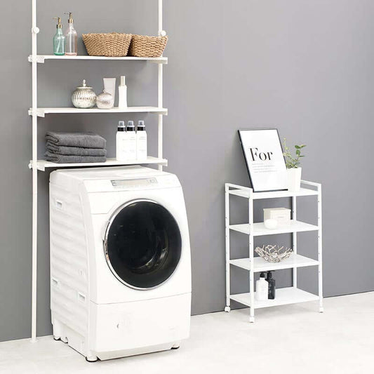 突っ張り 洗濯機ラック 棚 天井 収納 幅90 奥行24 - flatoo(フラトゥー )コンパクト商品専門店