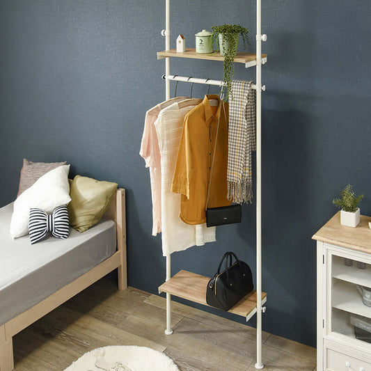 突っ張りハンガーラック スリム 70cm 90cm 一人暮らし flatoo(フラトゥー )コンパクト商品専門店