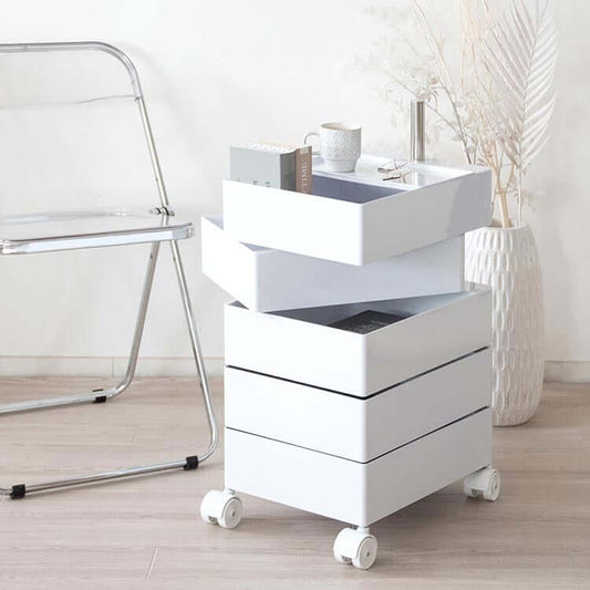 収納ワゴン キャスター付き スリム おしゃれ 省スペース 回転 flatoo(フラトゥー )コンパクト商品専門店