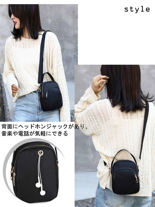 ミニ ショルダーバッグ 軽量 撥水 レジャー 旅行 イヤホン レディース バッグ - flatoo(フラトゥー )ミニマリスト向け商品専門店