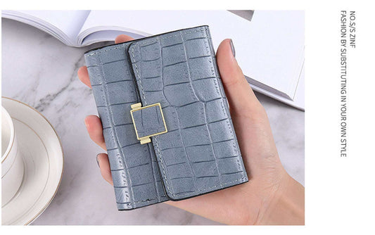 二つ折り財布 スリム マルチウォレット クロコダイル型押し 大容量 カード収納 高見え レディース 財布 flatoo(フラトゥー )家具、雑貨のコンパクト商品専門店