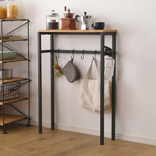 コンソールテーブル スリム 玄関 薄型 奥行18 高さ80 幅60 ナチュラル ブラウン flatoo(フラトゥー )コンパクト商品専門店