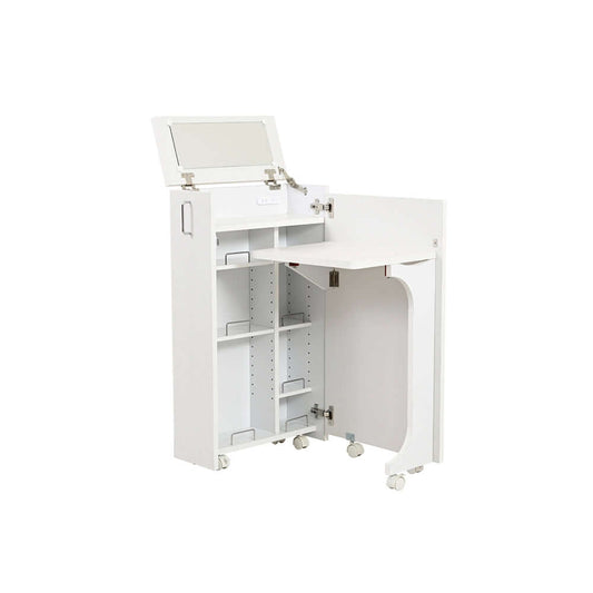 折りたたみ デスク コンパクト ドレッサー 収納 キャスター 子供 白 flatoo(フラトゥー )コンパクト商品専門店