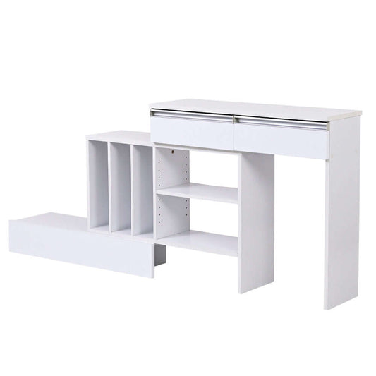 伸縮デスク キャビネット リビング シンプル 収納 ラック flatoo(フラトゥー )コンパクト商品専門店