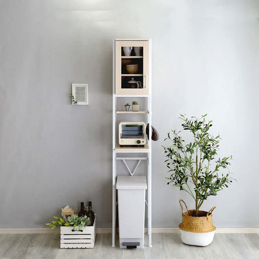 隙間収納 35cm ラック キッチン 食器棚 木製 ゴミ箱 スリム flatoo(フラトゥー )コンパクト商品専門店