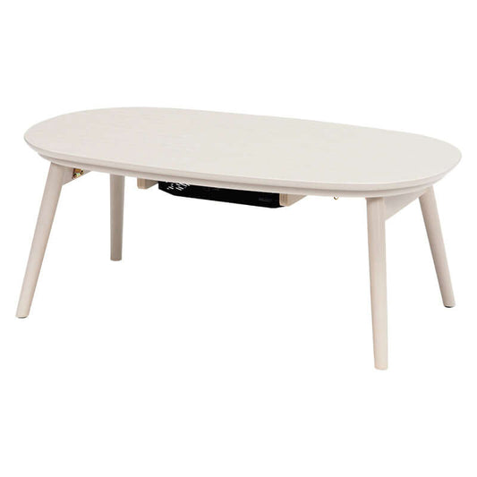 こたつ 楕円 90×50 コンパクト 小さい おしゃれ 白 ナチュラル