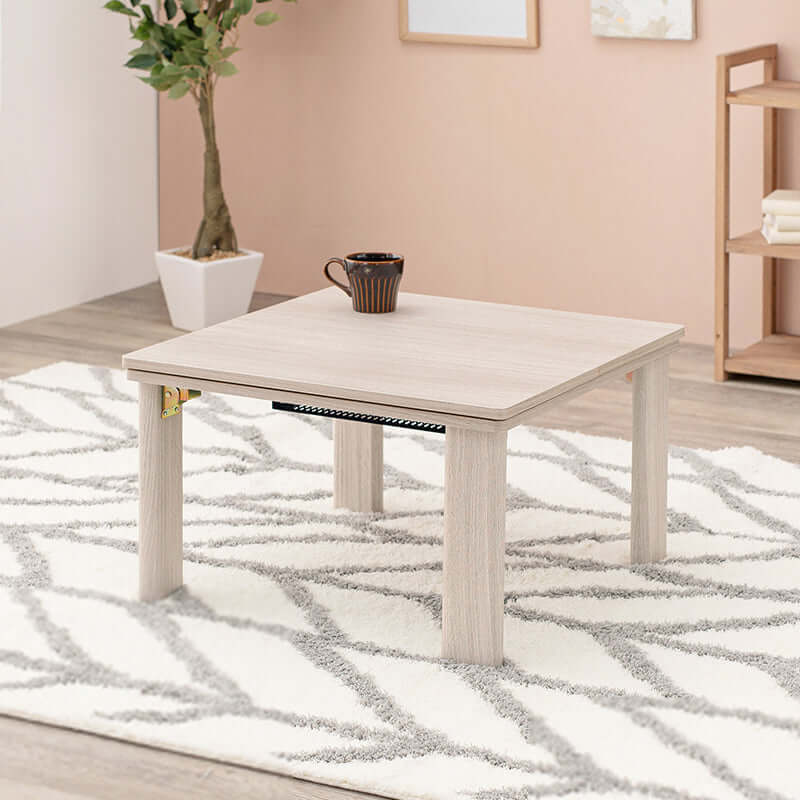 こたつ こたつテーブル 正方形 70×70 白 木目 おしゃれ かわいい 北欧