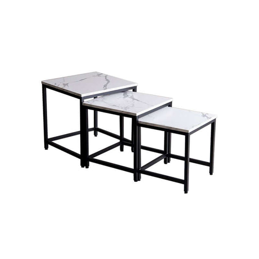 ネストテーブル 3点セット ローテーブル センターテーブル 大理石 flatoo(フラトゥー )コンパクト商品専門店