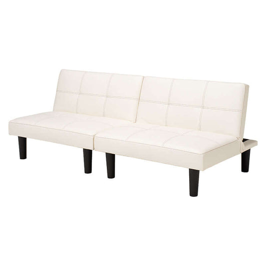 ソファベッド 一人暮らし 2人掛け 脚なし ロータイプ 白 黒 合皮 flatoo(フラトゥー )家具、雑貨のコンパクト商品専門店