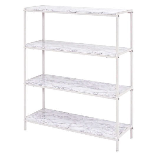 シェルフ おしゃれ 白 大理石 薄い スリム 高さ110 幅90 奥行30cm flatoo(フラトゥー )コンパクト商品専門店
