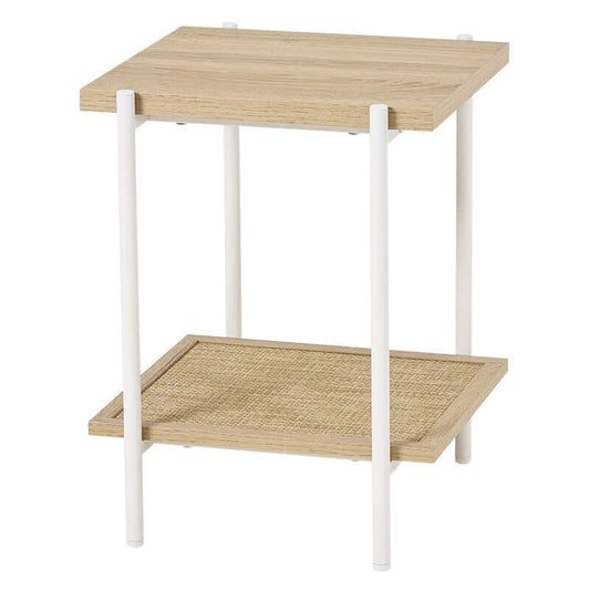 サイドテーブル おしゃれ ベッド ラタン 韓国 ナチュラル 高さ50cm flatoo(フラトゥー )コンパクト商品専門店