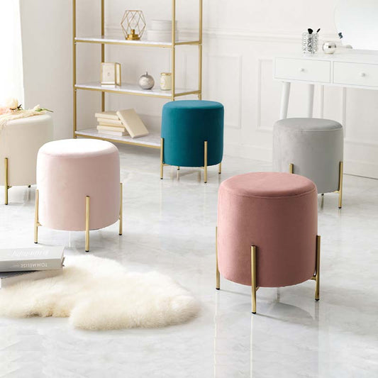 スツール おしゃれ 丸 高さ44cm ベロア 韓国インテリア 美容室 サロン - flatoo(フラトゥー )コンパクト商品専門店