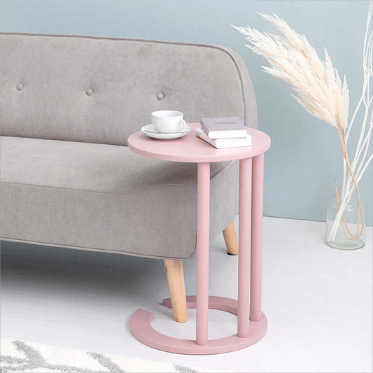 サイドテーブル ソファ 差し込み おしゃれ 丸 ベッド横 幅40cm flatoo(フラトゥー )コンパクト商品専門店