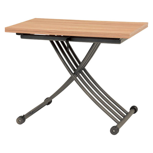 テーブル 昇降 拡張 キャスター 広がる リフトアップ 白 ナチュラル flatoo(フラトゥー )コンパクト商品専門店