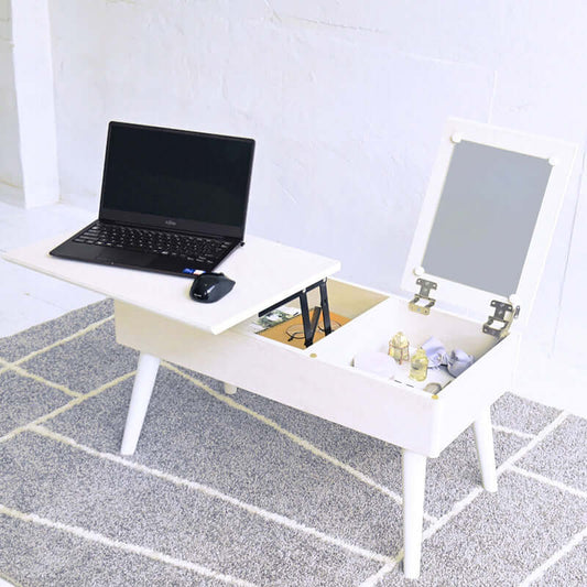リフティングテーブル 白 幅80cm 一人暮らし おしゃれ ホワイト flatoo(フラトゥー )コンパクト商品専門店