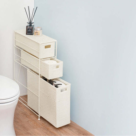 トイレットペーパー 収納 スリム トイレラック バスケット 入れ物 置き場 16cm flatoo(フラトゥー )家具、雑貨のコンパクト商品専門店