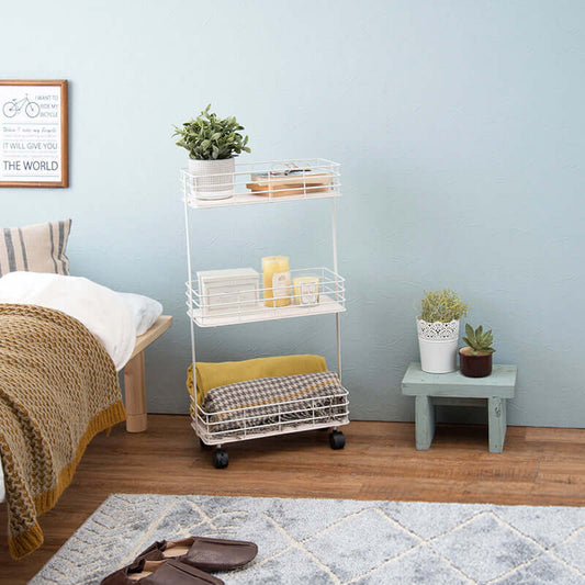 ワゴン 幅20cm スリム キャスター 3段 おしゃれ ラック リビング キッチン 白 flatoo(フラトゥー )コンパクト商品専門店