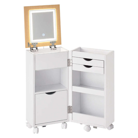 コスメワゴン スリム 小さめ コンパクト キャスター付き ドレッサー flatoo(フラトゥー )コンパクト商品専門店