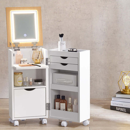 コスメワゴン スリム 小さめ コンパクト キャスター付き ドレッサー flatoo(フラトゥー )コンパクト商品専門店