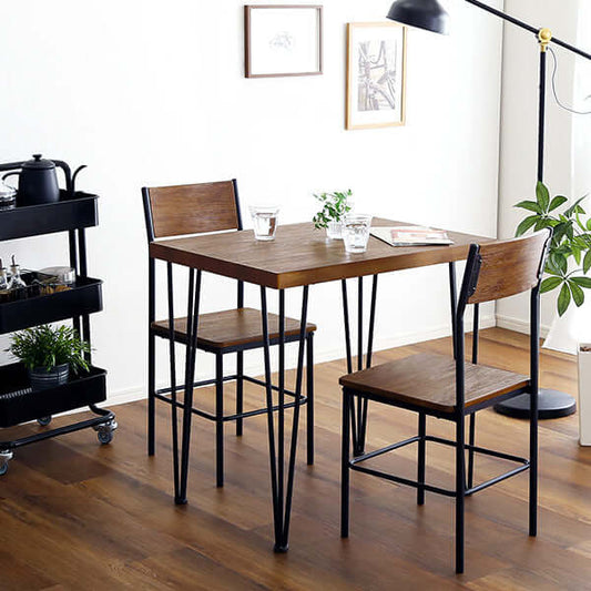 ダイニングセット 2人 幅75 ヴィンテージ コンパクト テーブル チェア flatoo(フラトゥー )コンパクト商品専門店